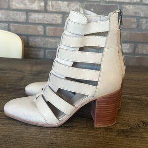 Beige Block Heel Sandals